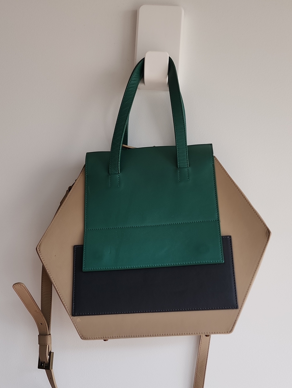 Fetiche Hexagon Medium Leather Geometric Bag